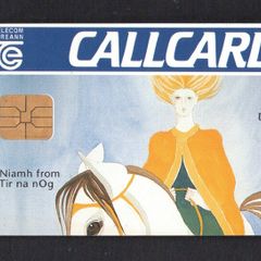 1996 Ireland 10 unit Niamh from Tir na nOg from The Irish Mythology definitive set (ODS) Call Card Mint used. Telecom Eireann card number 1068.