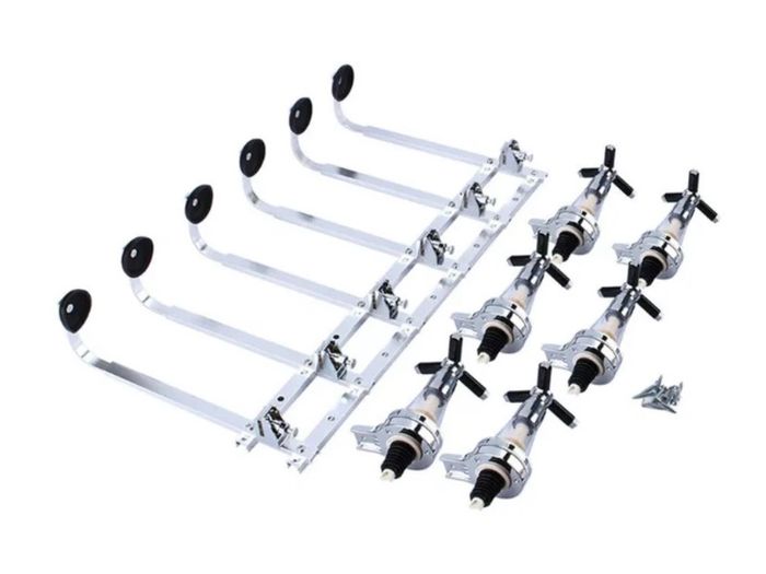 New 6 Bottle Stand Optic Dispenser Steel Bar Butler