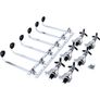 New 6 Bottle Stand Optic Dispenser Steel Bar Butler Image 2