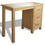 Desk with 3 Drawers 106x40x75 cm Solid Oak Wood Image 6