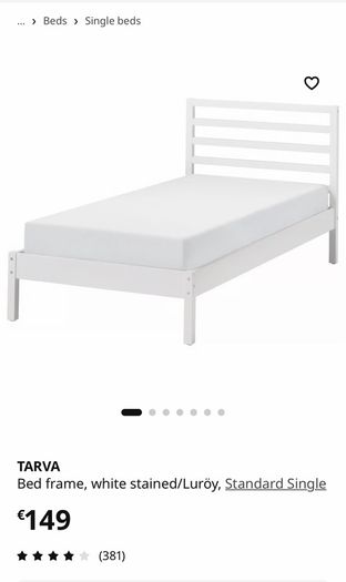 Single bed Tarva Ikea