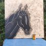 Fabulous 3 Foot Square Original Horse Image 4