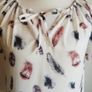 Ladies Beautiful Top Blouse with Pattern Of Feathers Size XL Image 2