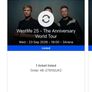 2 seated westlife tickets Image 2
