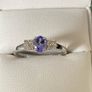 9ct White Gold Tanzanite and Diamond Engagement / Dress Ring Image 4
