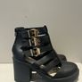 Black cut-out platform heel Image 6