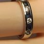 9ct white Gold CZ and Natural Sapphire 7 stone ring Image 7