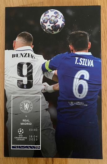 2023 Chelsea v Real Madrid - UEFA Champions League Quarterfinal Programme