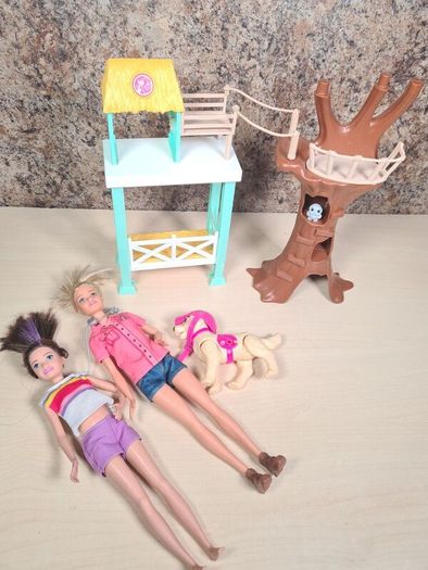 BARBIE BUNDLE Barbie pet rescue doll and Skipper doll with puppy dog