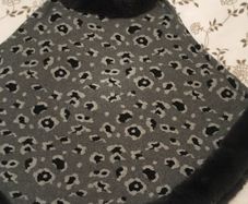 Frank Usher Poncho with Faux Fur Trim, one size