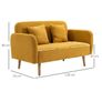 2-Seater Velvet Sofa Image 3