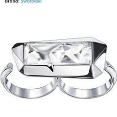 Swarovski Reverse double ring by Jean Paul Gaultier