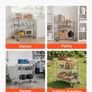 Kitchen Utility Cart, 3 Tier Heavy Duty Adjustable Image 5