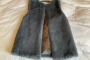 Girls gorgeous grey faux fur gilet 8 9 10