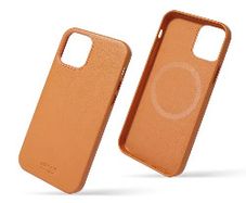 For Apple iPhone 13/14 Aokus Magsafe Magnetic Leather Case Kakhi