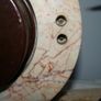 Marvelous Art  Deco Travertine Marble,agate and bronze clock Image 4