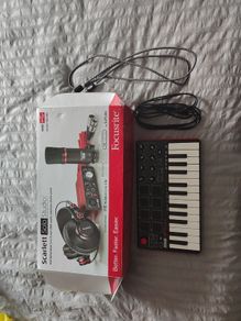 Music Recording Starter Set - Scarlett Solo Studio 2nd Gen (Audio Interface, Headphones, Mic and Cables) + AKAI MPK Midi Keyboard