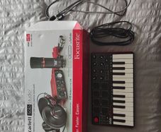 Music Recording Starter Set - Scarlett Solo Studio 2nd Gen (Audio Interface, Headphones, Mic and Cables) + AKAI MPK Midi Keyboard