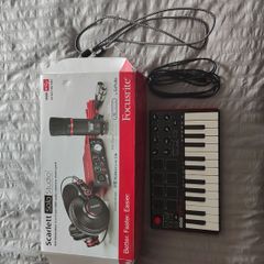 Music Recording Starter Set - Scarlett Solo Studio 2nd Gen (Audio Interface, Headphones, Mic and Cables) + AKAI MPK Midi Keyboard