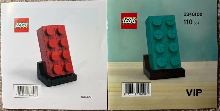 Lego Buildable 2 x 4 Bricks 6313291, 6346102