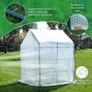 Walk In Greenhouse With 10 Shelves, Reinforced PE Plastic Cover With Sturdy Steel Frame, Greenhouse/Plant Nursery for Gardens, Patios or Spaces Size, Easy to Assemble Image 7