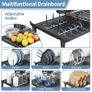 Brand New Urackify Dish Drainer, Expandable Dish Rack, Foldable Dish Drainer with Removable Cutlery Image 3