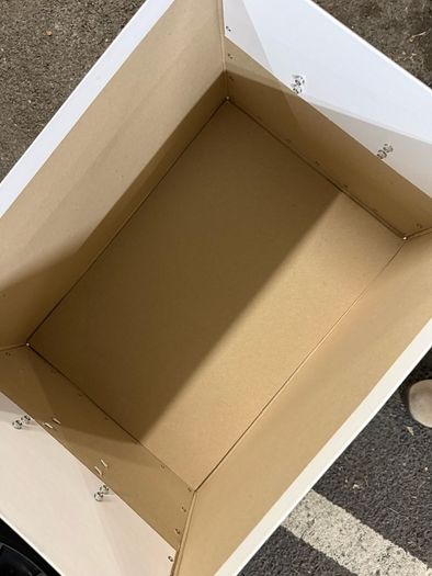 Set of 2 IKEA FJALLA large Storage Boxes with Lids-White