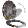 WC Toilet Seats 2 pcs with Soft Close Lids MDF New York Design Image 3