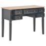 Writing Desk Black 109.5x45x77.5 cm Wood Image 3