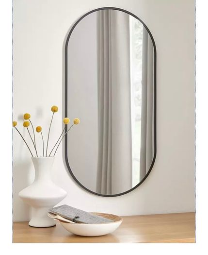 Stylish black steel mirror - NEW