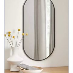 Stylish black steel mirror - NEW