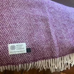 Burgundy wine wool blanket / throw