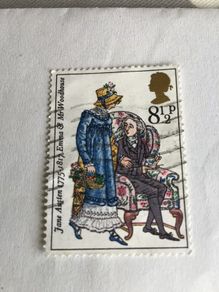 British stamp - Jane Austen - Emma and Mrs Woodhouse