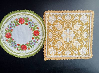 Embroidered Table Doily x 2