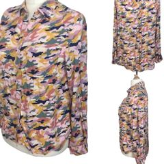 Ladies Pink Multi Camouflage Blouse Top includes postage
