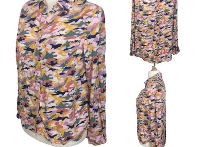 Ladies Pink Multi Camouflage Blouse Top includes postage