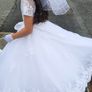Girls white communion dress Image 5