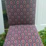 Set of 6 material covered dining room chairs Image 3