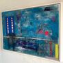 Large Original Painting Contemporary Art Poolbeg Chimneys Modern Irish abstract art Framed Image 3