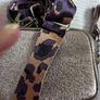 Gold leather handbag with 2 Image 8