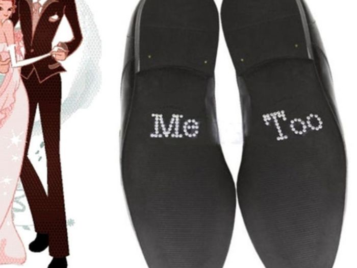 I Do" &" Me Too Bridal Groom Wedding Shoes Stickers