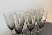 Rare Vintage 1960's Set of 6 Orrefors MIRABEL Smoke glasses.