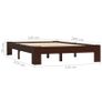 Bed Frame Dark Brown Solid Pine Wood 120x200 cm Image 2