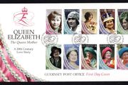 1999 Guernsey Life and Times of Queen Elizabeth the Queen Mother Commemorative Stamps Official First Day Cover (FDC)