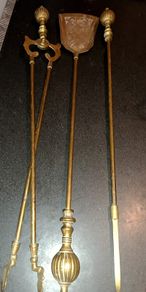 Large brass fireplace accessories