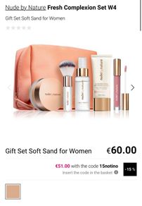 Nude by Nature Fresh Complexion Set W4 soft sand brand new