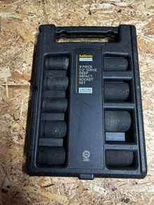 Halfords Advance 9 Piece 1/2 Drive Impact Deep Socket Set