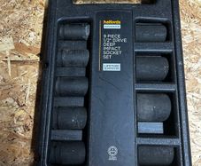 Halfords Advance 9 Piece 1/2 Drive Impact Deep Socket Set