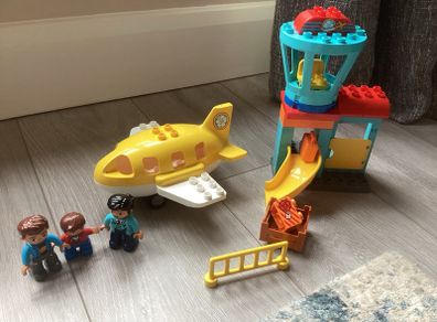 Lego Duplo Town Airport with Control Tower & Luggage Slide