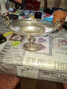Lot of Large Old Silver Plate Trays for sale as a lot, Postage Available Price for the lot